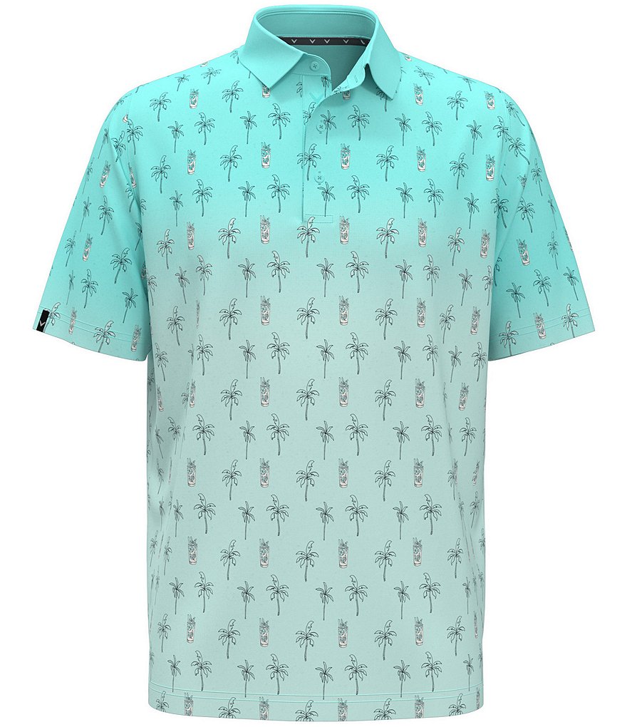 Callaway Ombre Mojito Print Short Sleeve Polo Golf Shirt | Dillard's