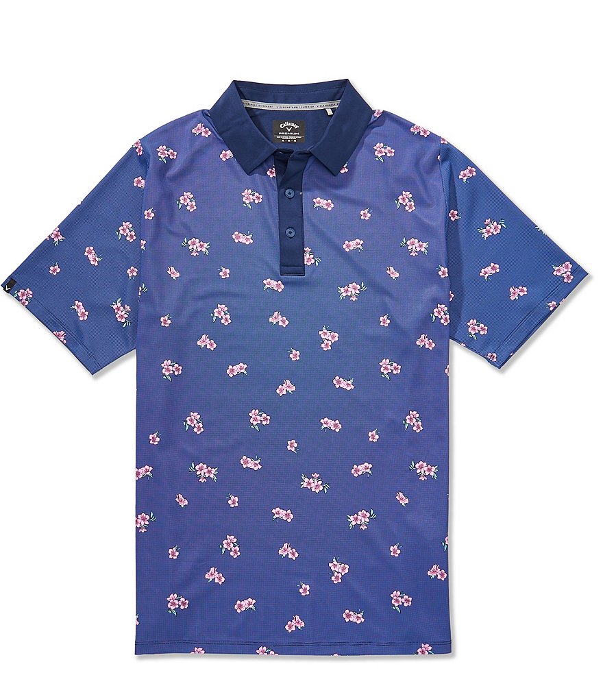 Callaway Short Sleeve Azalea Gingham Print Golf Polo Shirt | Dillard's