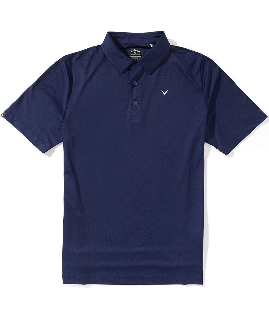 Callaway Short Sleeve Textured Solid Swing Tech Gold Polo Shirt