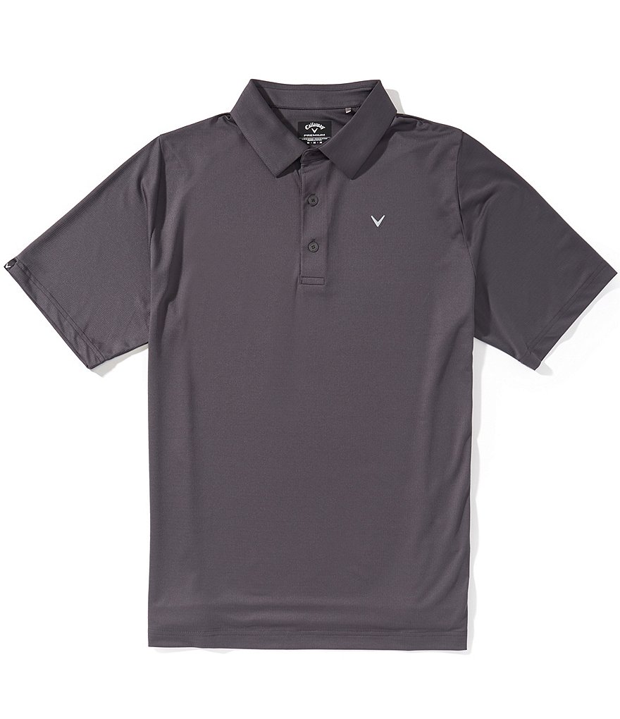 Callaway Short Sleeve Textured Solid Swing Tech Gold Polo Shirt