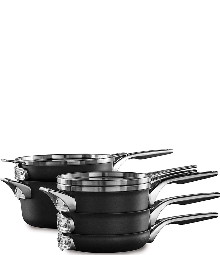 Calphalon Premier Space-Saving 8-Piece Hard-Anodized Nonstick Cookware ...