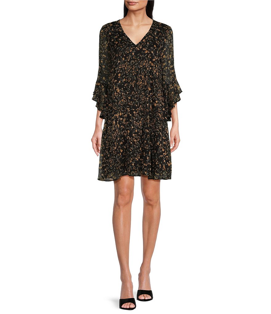 Calvin Klein Women’s Floral Print V-Neck outlet Gown