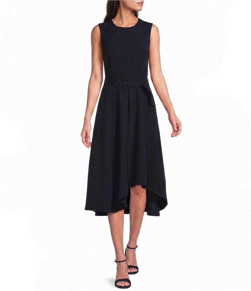 Calvin Klein Aerowash Sleeveless Hi-Low Midi Dress