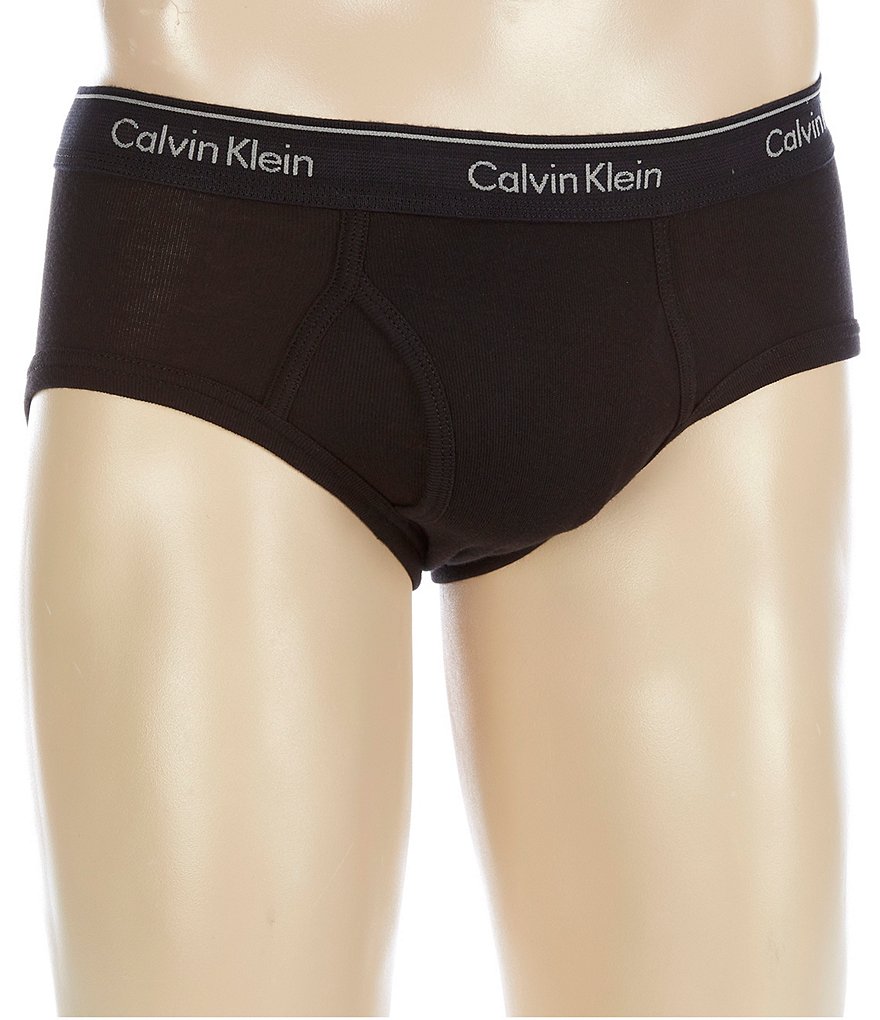 Calvin Klein HEATHER GREY Little Boys & Big Boys 3-Pk. Cotton Briefs, US  X-Small