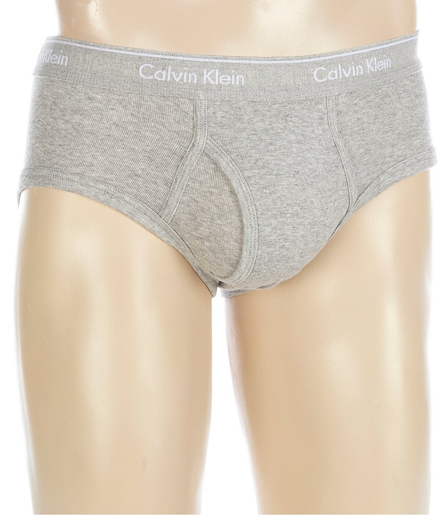Calvin Klein Men's Cotton Classics 4-Pack Briefs, Grey Heather, Small :  : Clothing, Shoes & Accessories