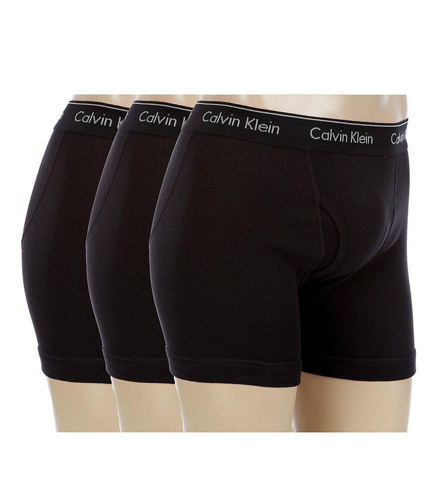Calvin Klein Men's 3-pack Cotton Stretch Boxer Brief, Black, Small :  : Clothing, Shoes & Accessories