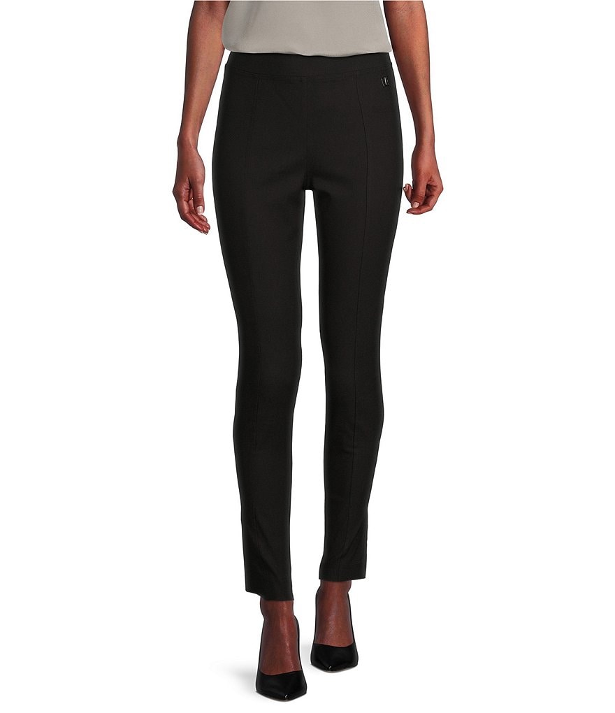 Buy a Calvin Klein Womens Faux Leather Trim Casual Trouser Pants |  Tagsweekly