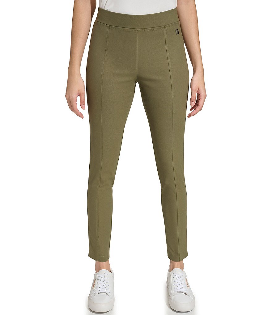 Women's Twill Pants, Pull-On Cotton, Natural