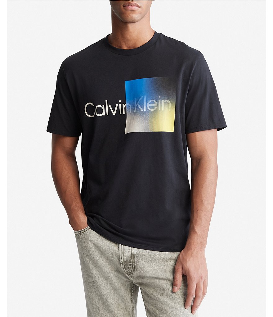 Calvin Klein Gradient Box Logo Short Sleeve T-Shirt | Dillard's