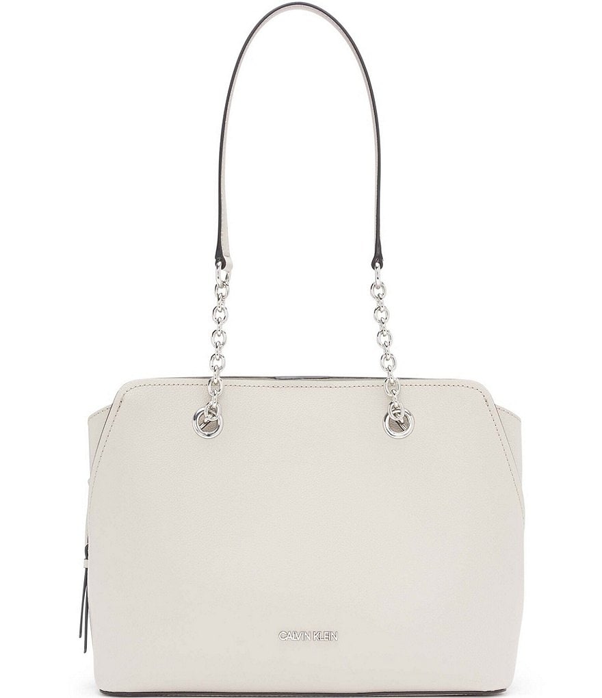 Calvin Klein Hailey Pebble Textured Satchel Bag | Dillard's
