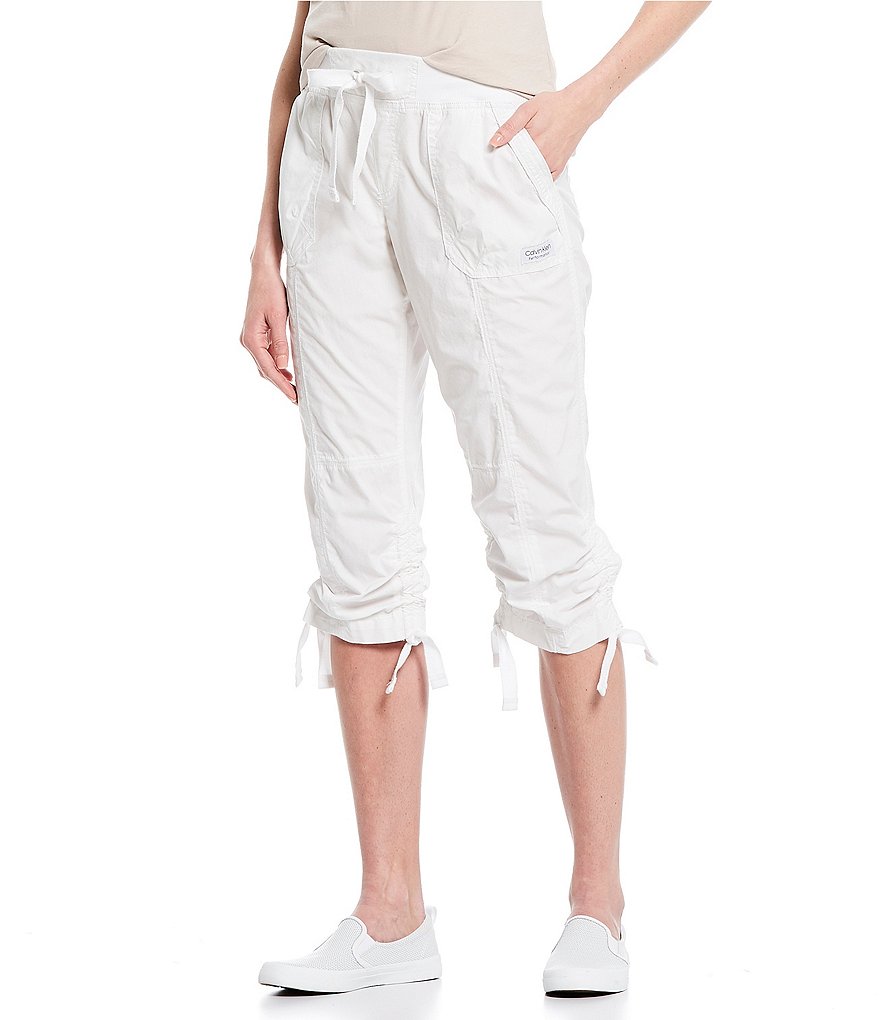 Calvin Klein Womens Performance Cotton Tie Front Cargo Pants  Walmartcom