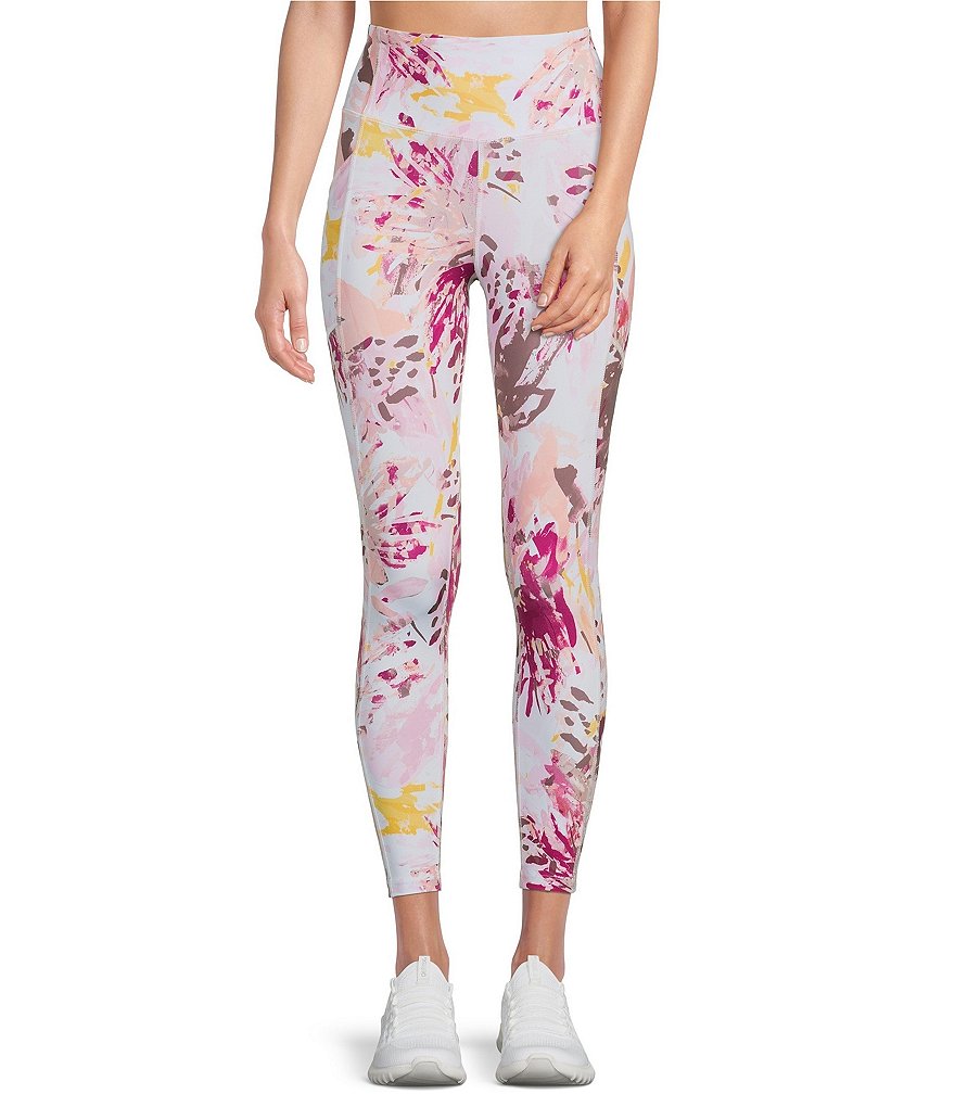 Women Legging With Pockets - Silver Pink Floral Print – Satori Designs  Studio