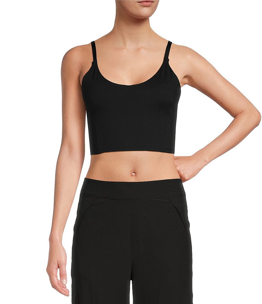 Calvin Klein Womens Pilates Outfit Fitness Crop Top Scoopneck Bra :  : Clothing, Shoes & Accessories