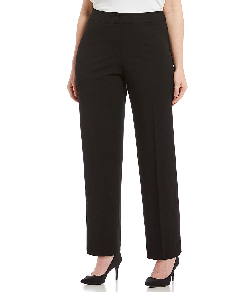 Calvin Klein Plus Classic Fit Straight Leg Pants | Dillards