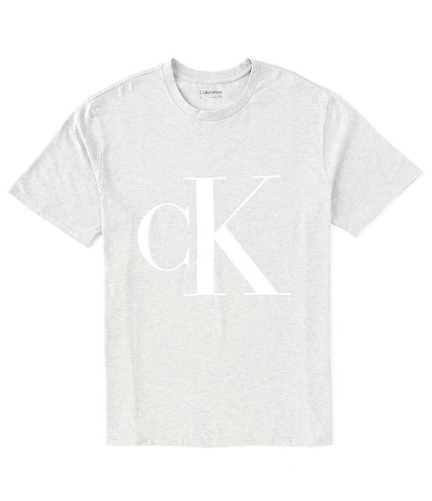 Calvin Klein Men's Garment-Dyed Monogram Logo Pocket T-Shirt - White - M