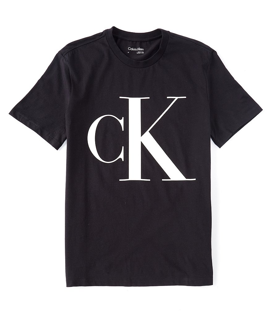 Calvin Klein Short-Sleeve Relaxed Monogram T-Shirt Logo Dillard\'s Graphic 