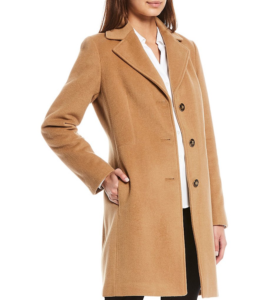 Afdaling focus Analist Calvin Klein Single Breasted Wool Blend Reefer Coat | Dillard's