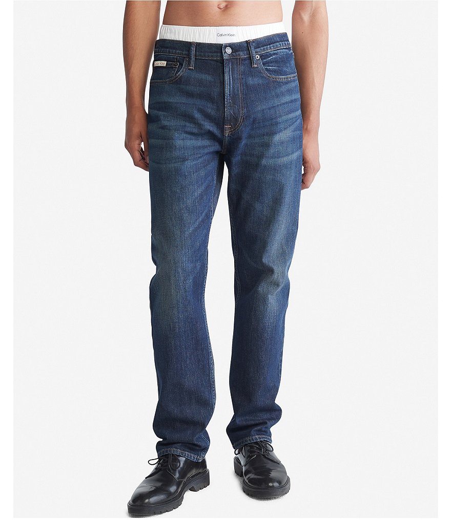 Calvin Klein Standard Straight Fit Denim Dillard\'s Jeans Stretch 