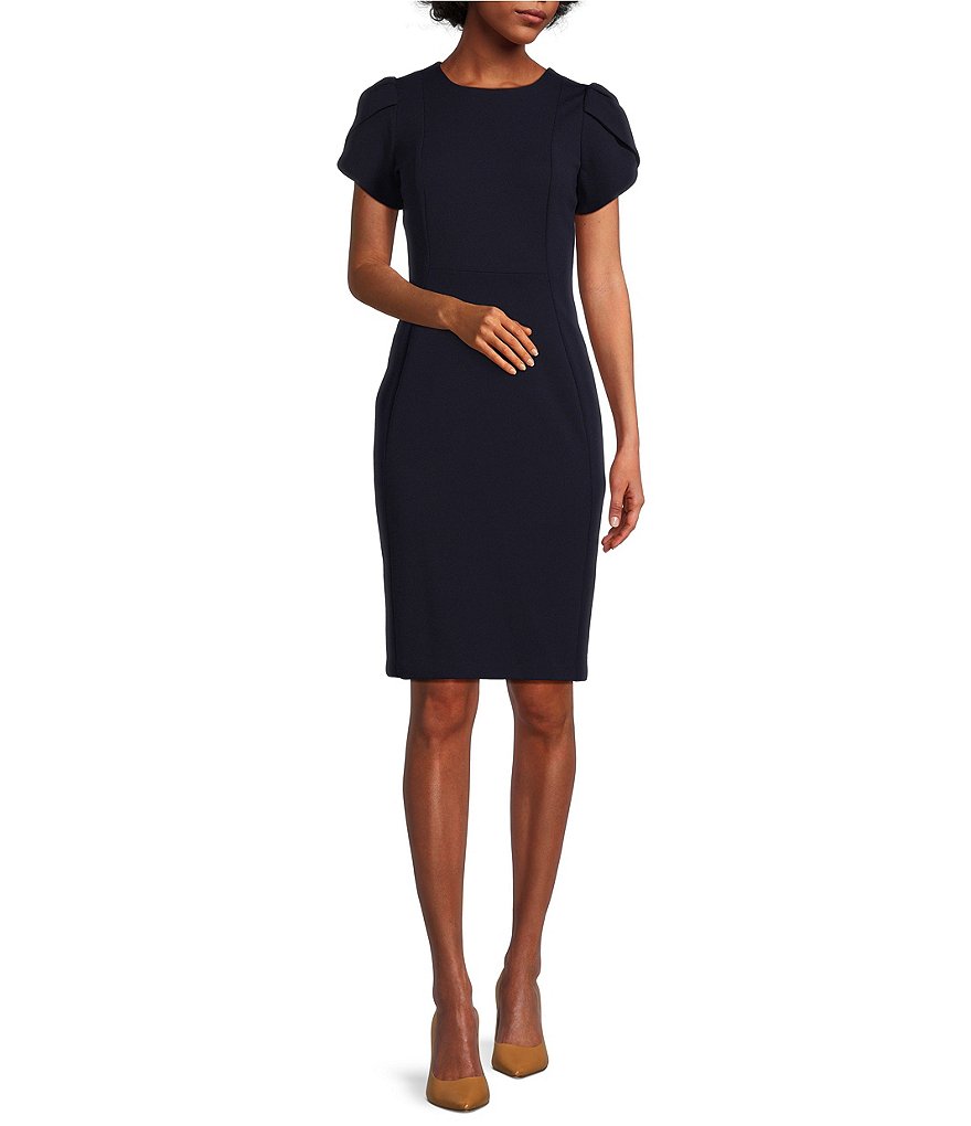 Calvin Klein Cold Shoulder Sleeve Knee-length Dresses for Women