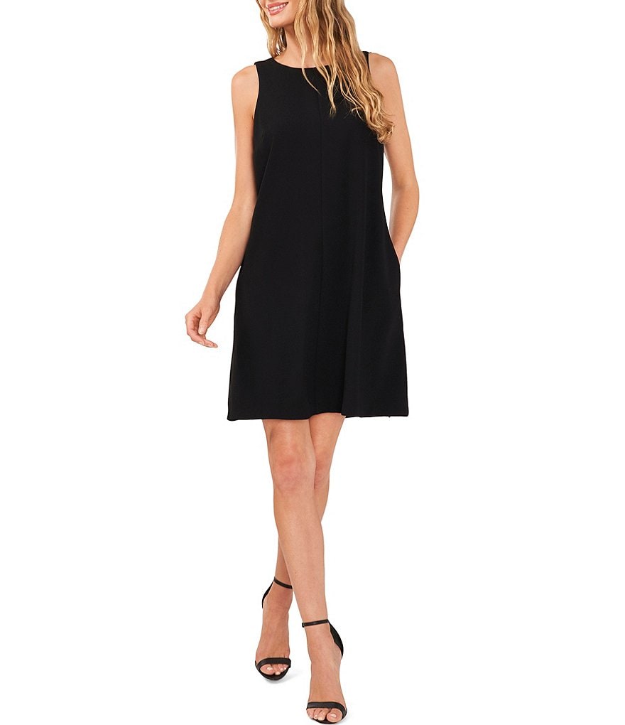 CeCe Moss Crepe Sleeveless Bow Back Dress | Dillard's