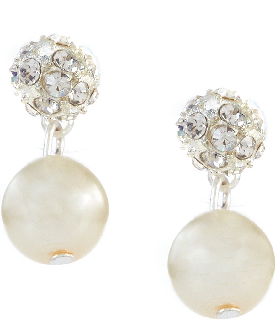 Cezanne Crystal Fireball & Pearl Drop Earrings | Dillard's