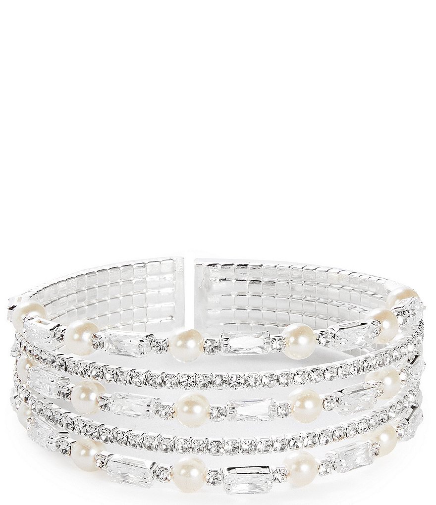 Cezanne Floating Rows Cuff Bracelet