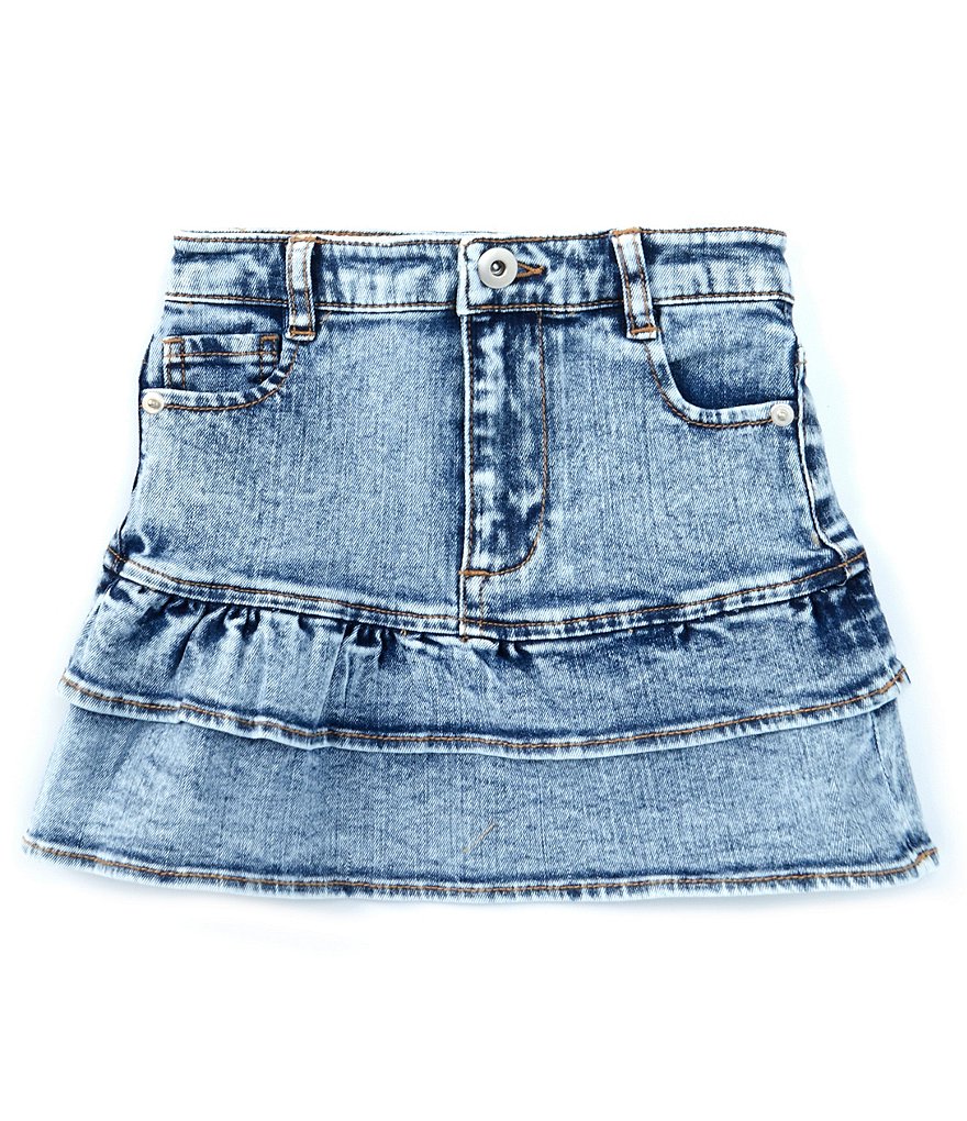 Chelsea & Violet Big Girls Denim Ruffle Mini Skirt | Dillard's