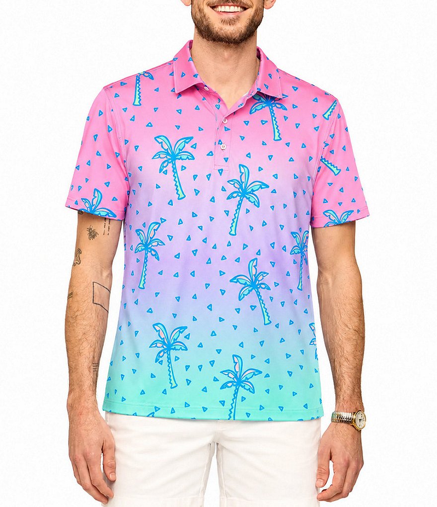 Chubbies Textured Performance Tropic Pop Short Sleeve Polo