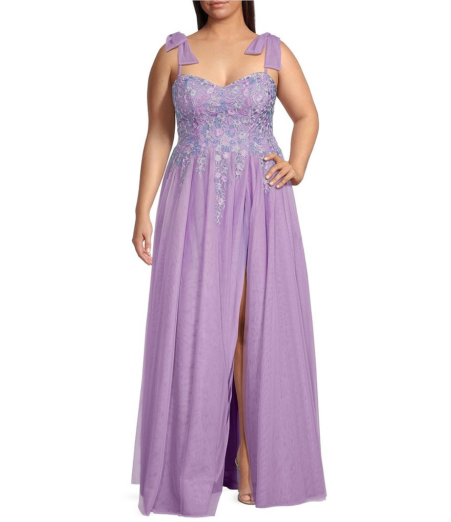 City Vibe Plus Sweetheart Neck Spaghetti Tie Straps