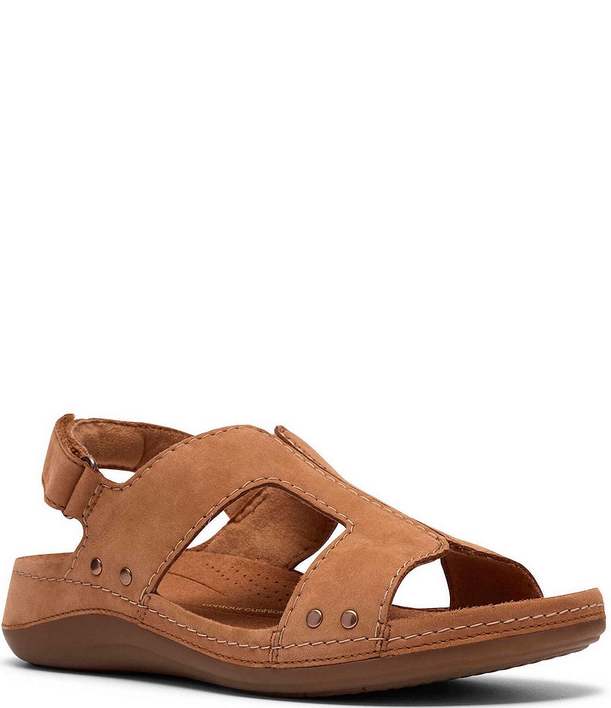 Clarks Artisan Cecily Sun Nubuck Suede Slingback Sandals | Dillard's