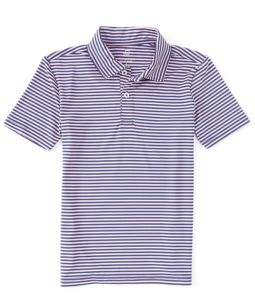 Bh Men's Short Sleeve Stripe Block Polo Shirt Navy Xxl