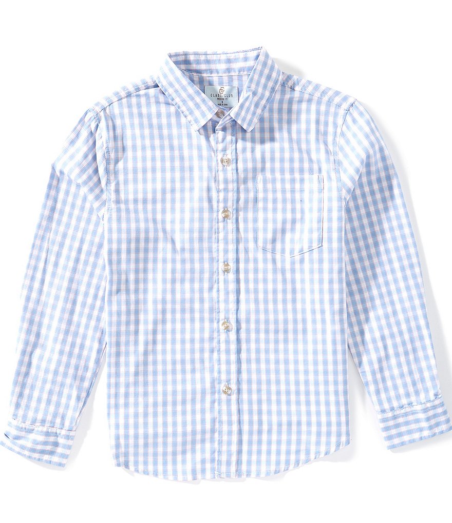 Class Club Big Boys Check Long Sleeve Sportshirt
