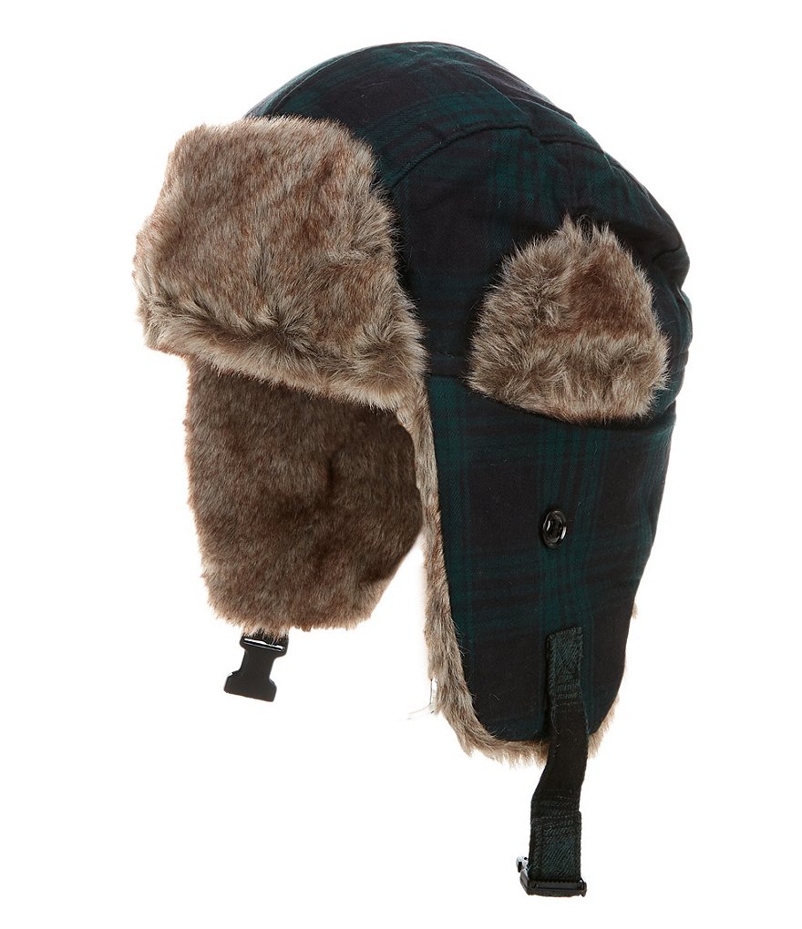 Class Club Boys Faux Fur Lined Plaid Trapper Hat | Dillard's