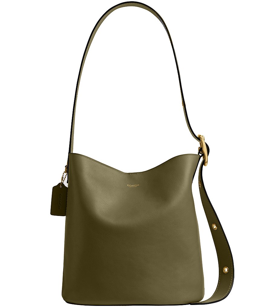COACH Bleeker Leather Bucket Bag