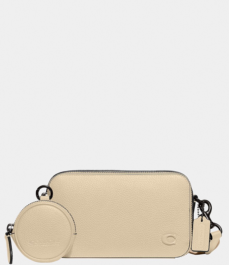 Coach polished pebble store leather camera bag