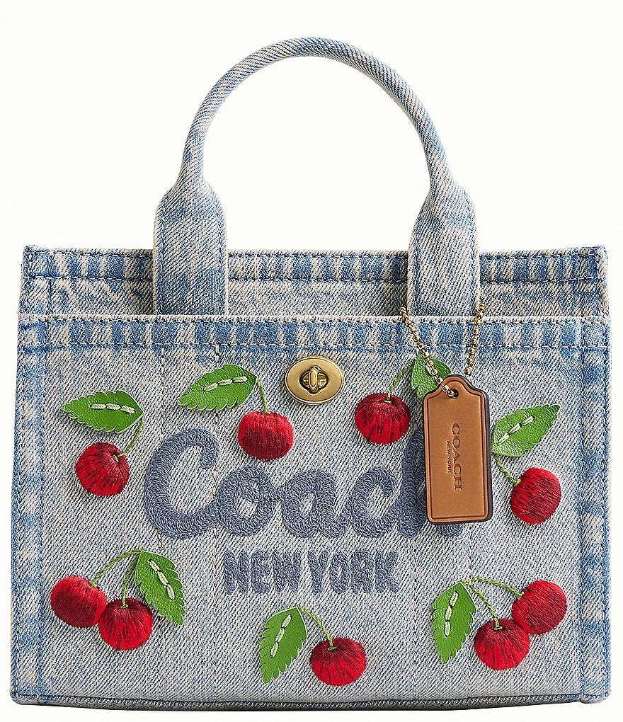 COACH Cherry Denim Cargo Tote Bag 20 | Dillard's