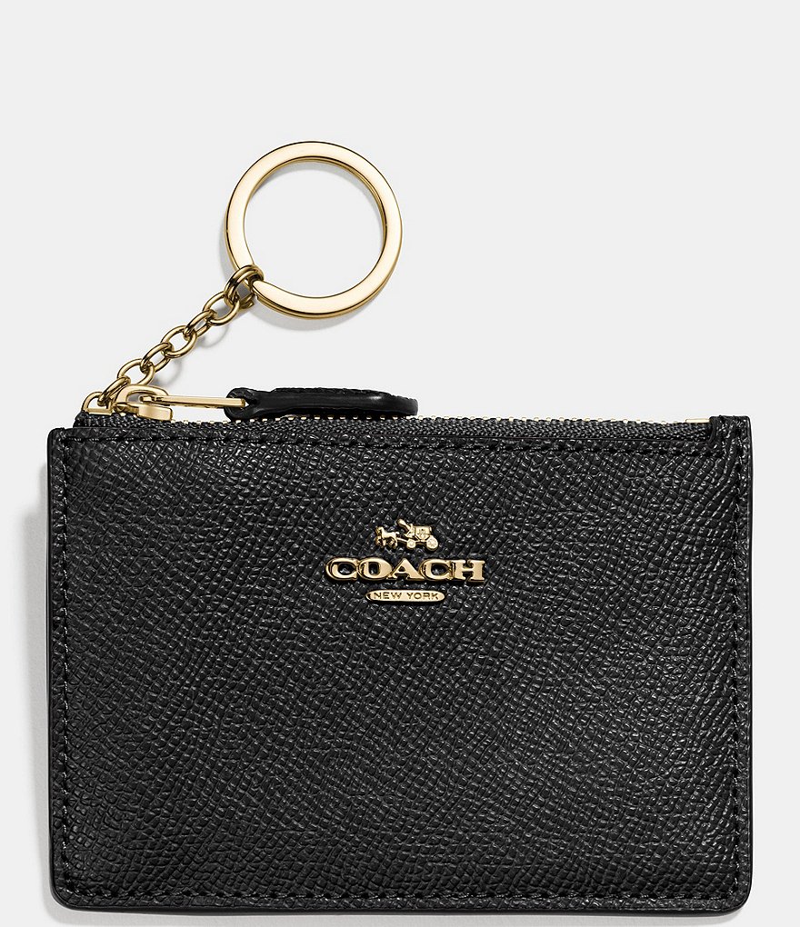 COACH Mini Skinny ID Case in Crossgrain Leather - Macy's