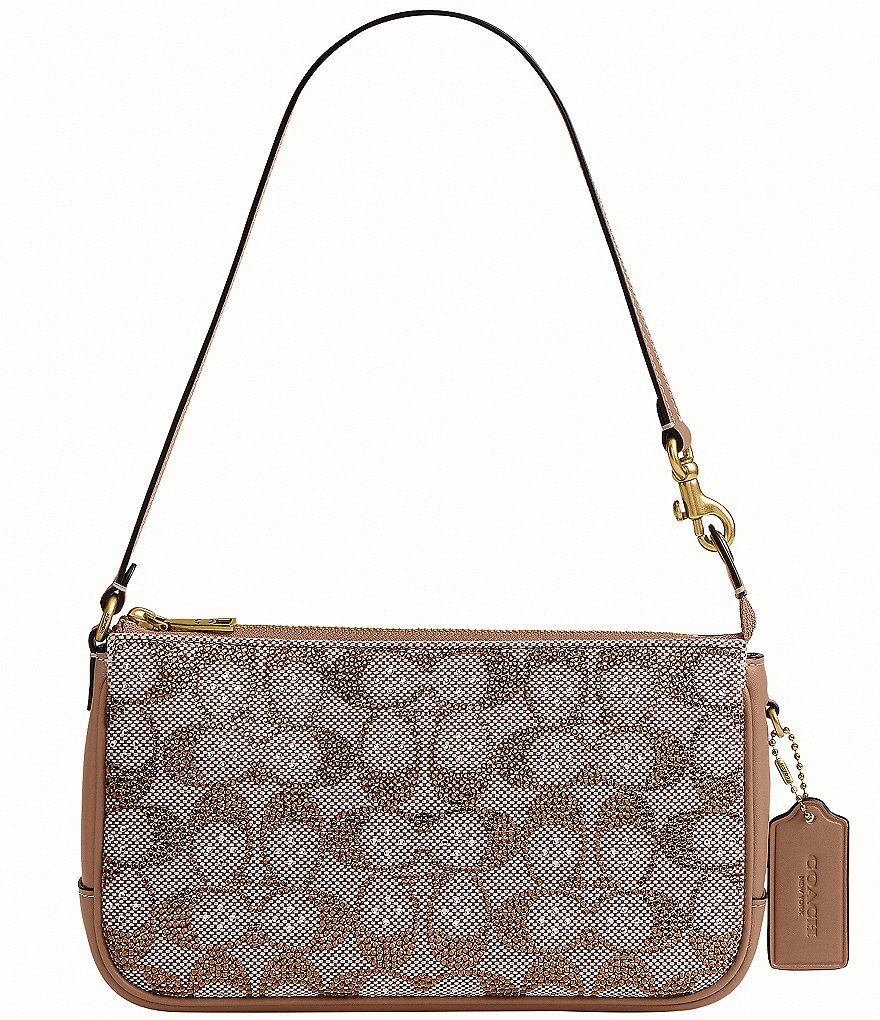 COACH Crystal Signature Jacquard Plaza Shoulder Bag | Dillard's