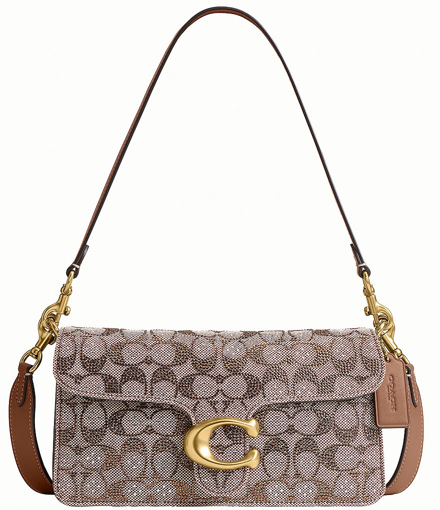 Tabby 26 Crystal Signature Jacquard Shoulder Bag