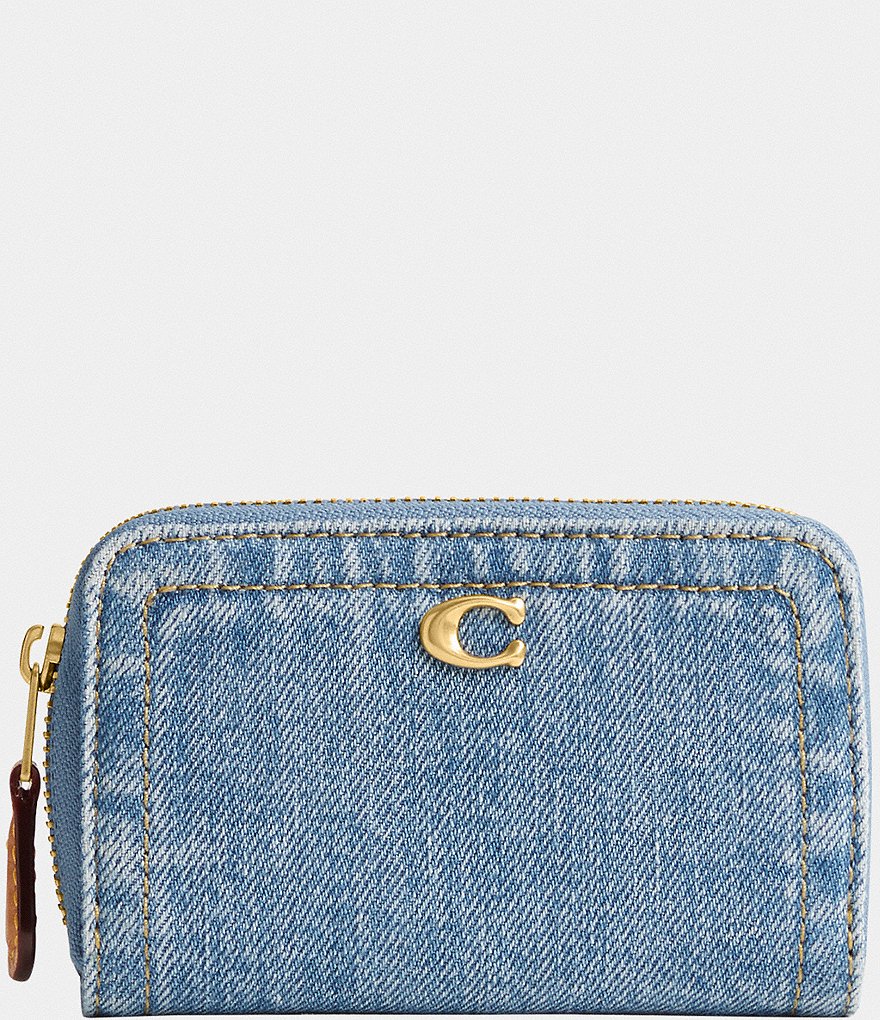 COACH Denim Essential Small Zip Around Wallet Dillard s