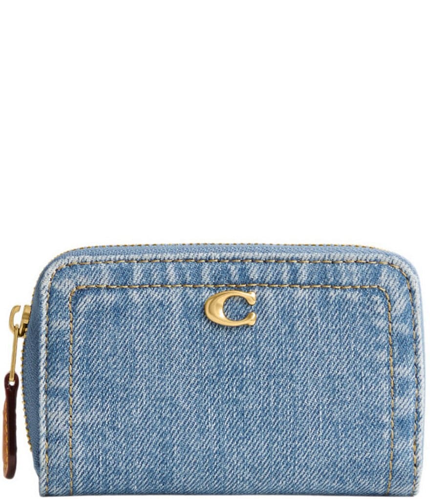 Denim coach wallet sale