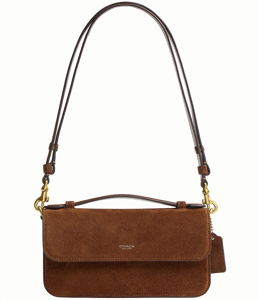 COACH Elora Suede Top Handle Shoulder Bag | Dillard's