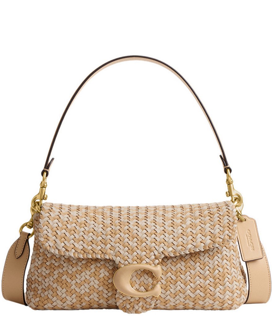 Coach gold shops shoulder purse