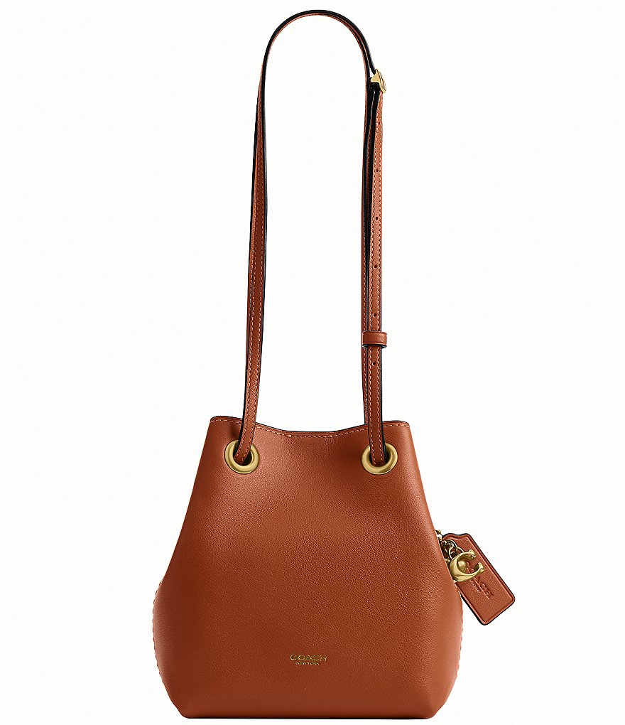 COACH Jade Leather Drawstring Bucket Bag | Dillard's