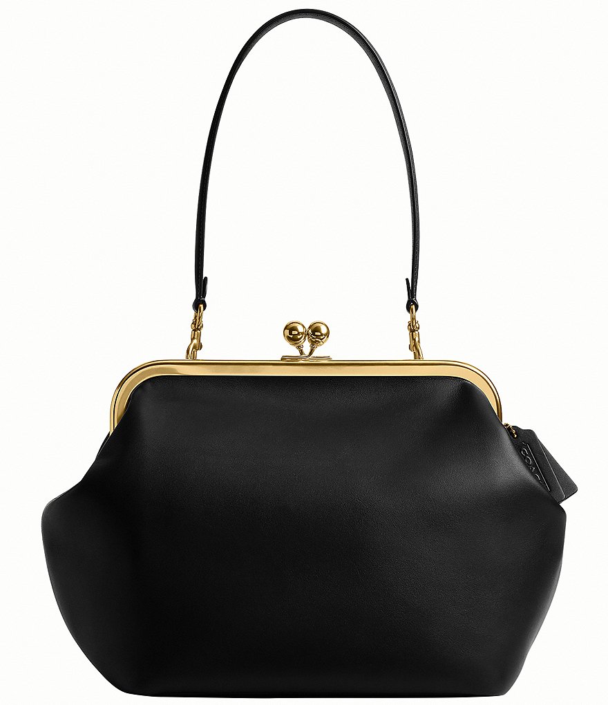 バッグ rare coach kisslock 12248 leather bag COACH Kisslock 27 Leather Frame Shoulder Bag | Dillard's