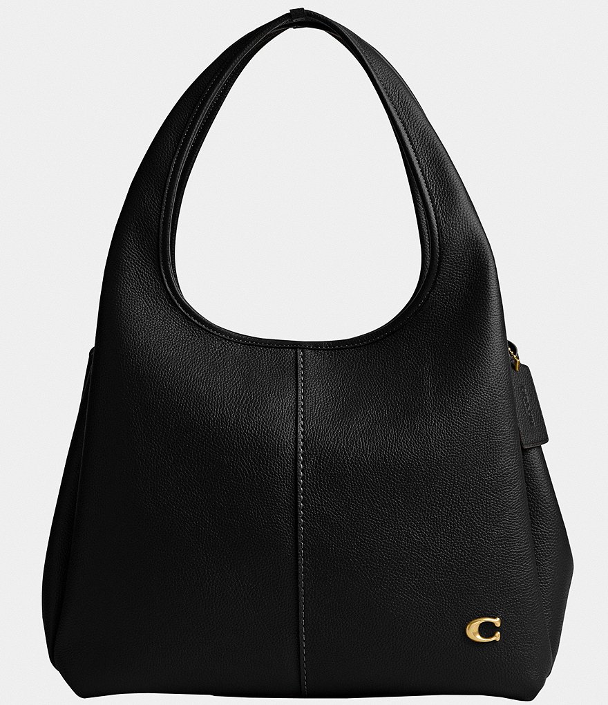 COACH Signature Coated Canvas Solid Black Crossbody Shoulder Bag | Dillard's