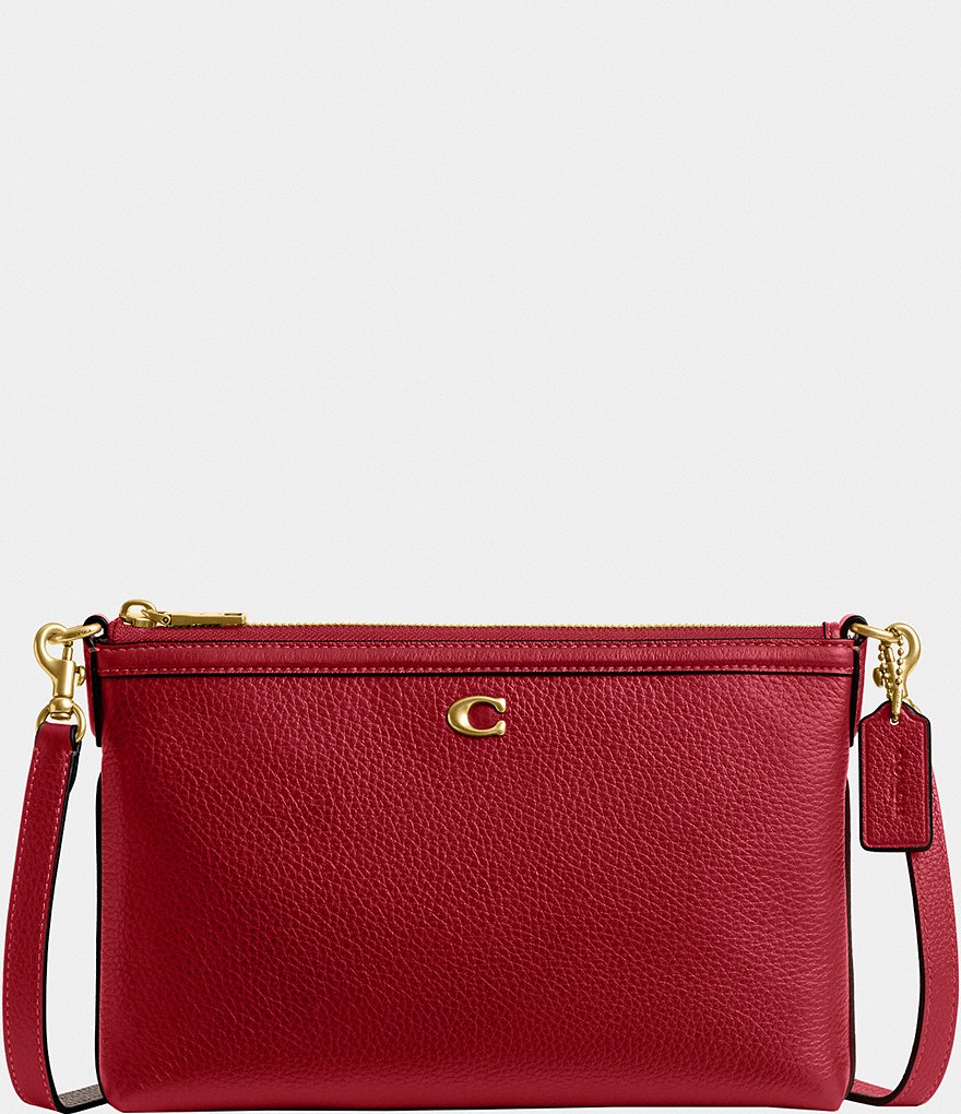 COACH Legacy Zip Top Leather Crossbody Bag | Dillard's COACH Legacy Zip Top Leather Crossbody Bag | Dillard's