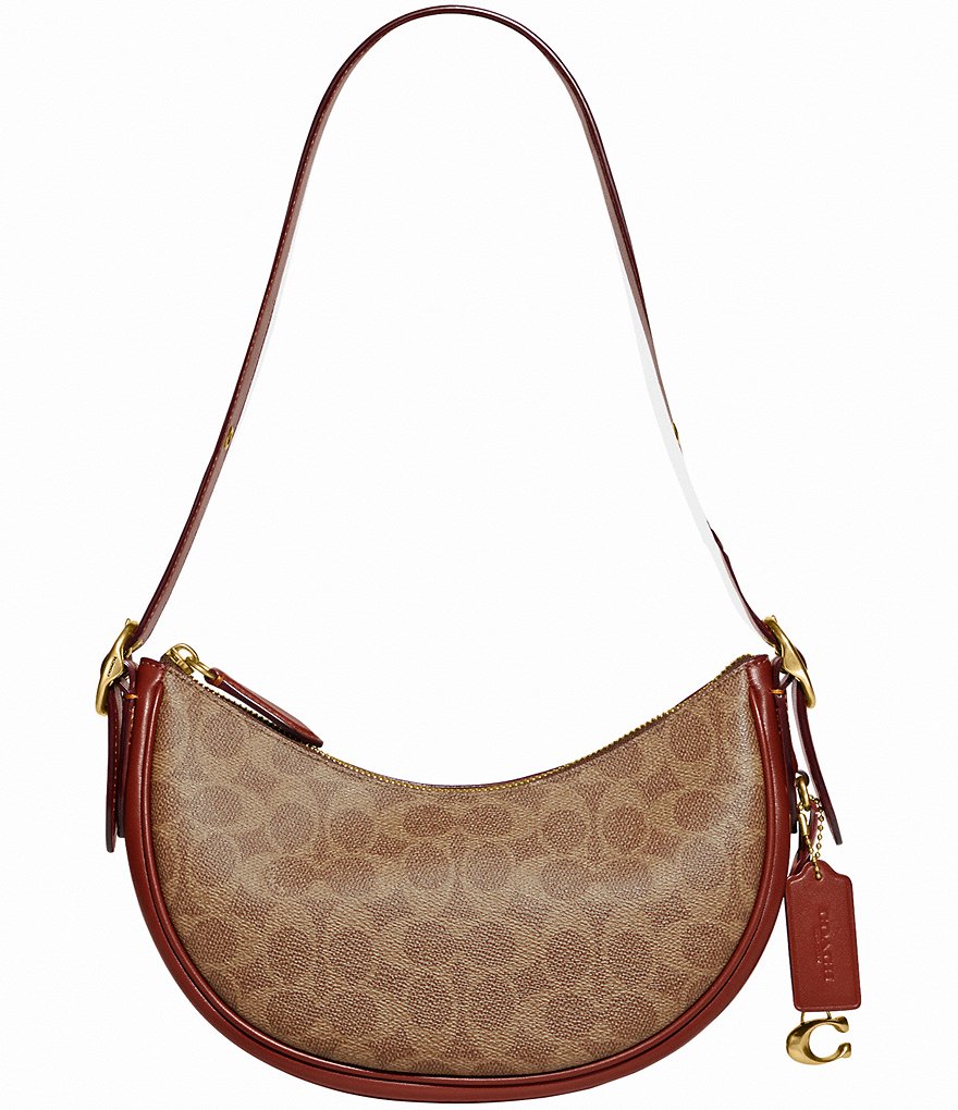 Coach Coated Canvas Signature Luna Shoulder Bag