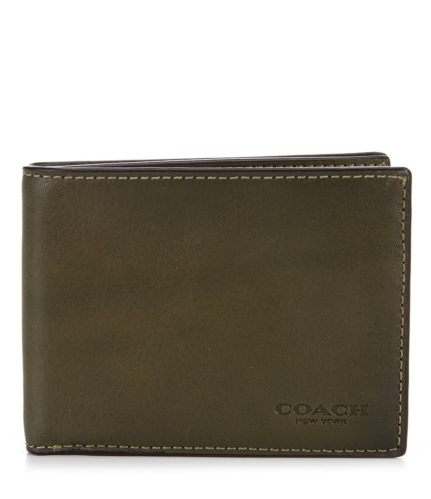 Buy COACH Mens 3 In 1 Wallet In Leather, Sport Blue, Bifold Wallet