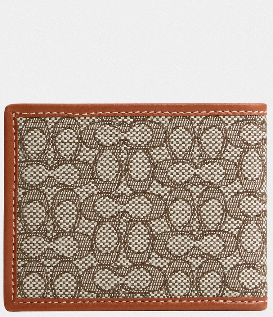 Coach Wallet Holder Color: Brown Thick Leather Check Holder